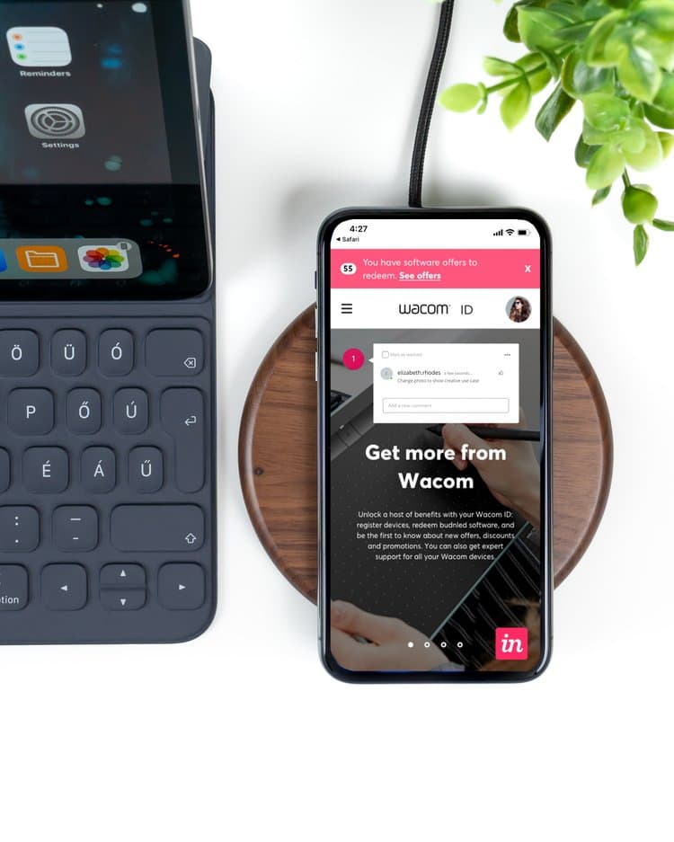 Wacom ID InVision mobile prototype — Get more from Wacom screen on iPhone