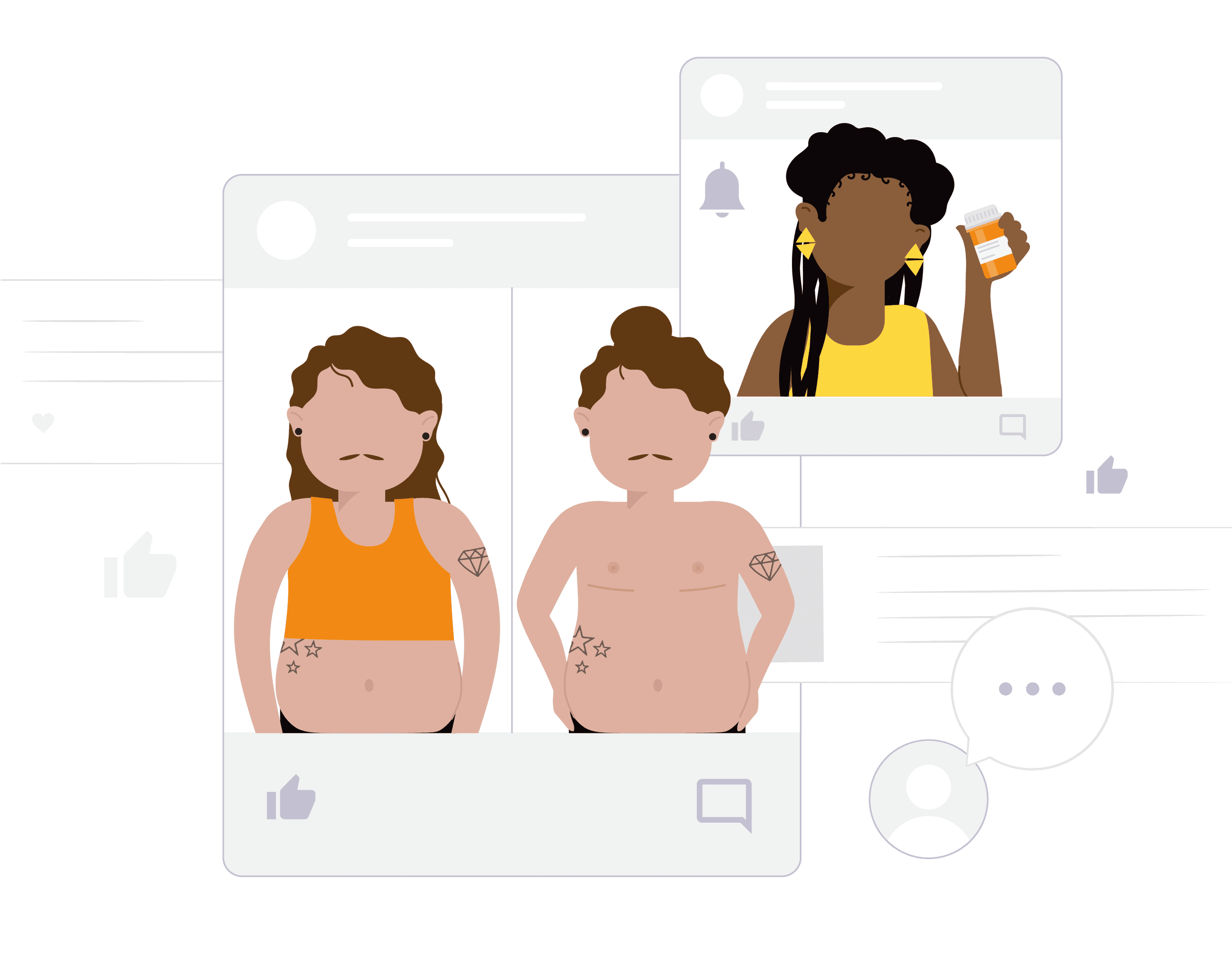 TRACE photo tracking illustration — original artwork by Elizabeth Rhodes